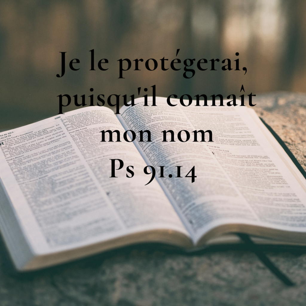 Puisqu'il m'aime, je le délivrerai; Je le protégerai, puisqu'il connaît mon nom.