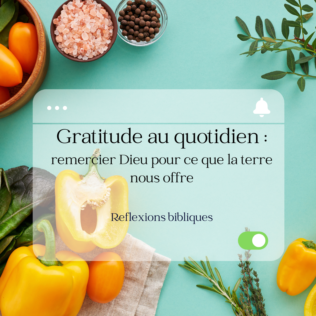 Gratitude au quotidien : remercier Dieu pour ce que la terre nous offre